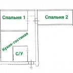 Шестиместный (Апартаменты в Хамовниках), Апартаменты красивая, уютная, светлая квартира - ЕВРОТРЁШКА, с двумя изолированными спальнями и кухней-гостиной, расположенная в центре Москвы, район Хамовники.