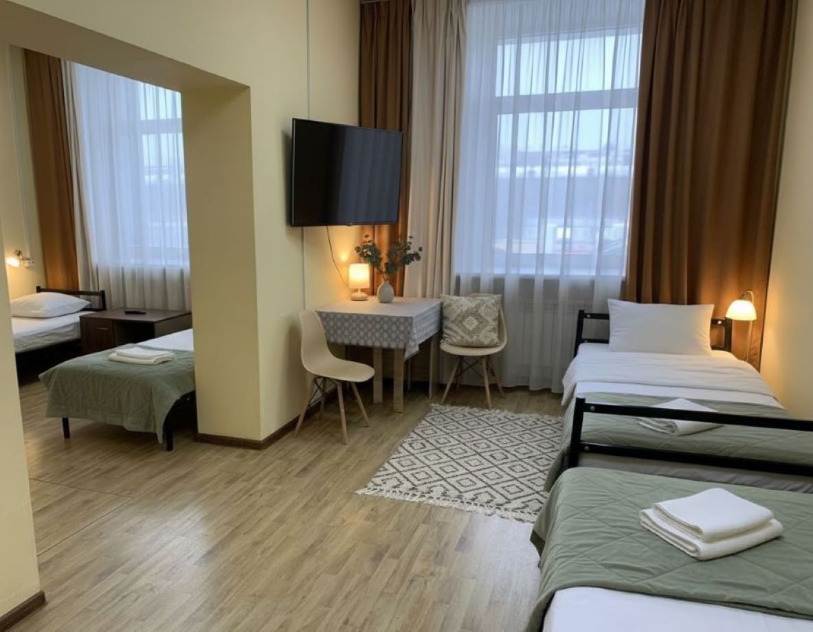 Трёхместный и более (Кровать в Стандарте 4-ом женском), Отель SMART HOTEL Улан-Удэ