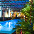 Новогодний банкетный зал с бассейном