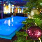 Новогодний банкетный зал с бассейном