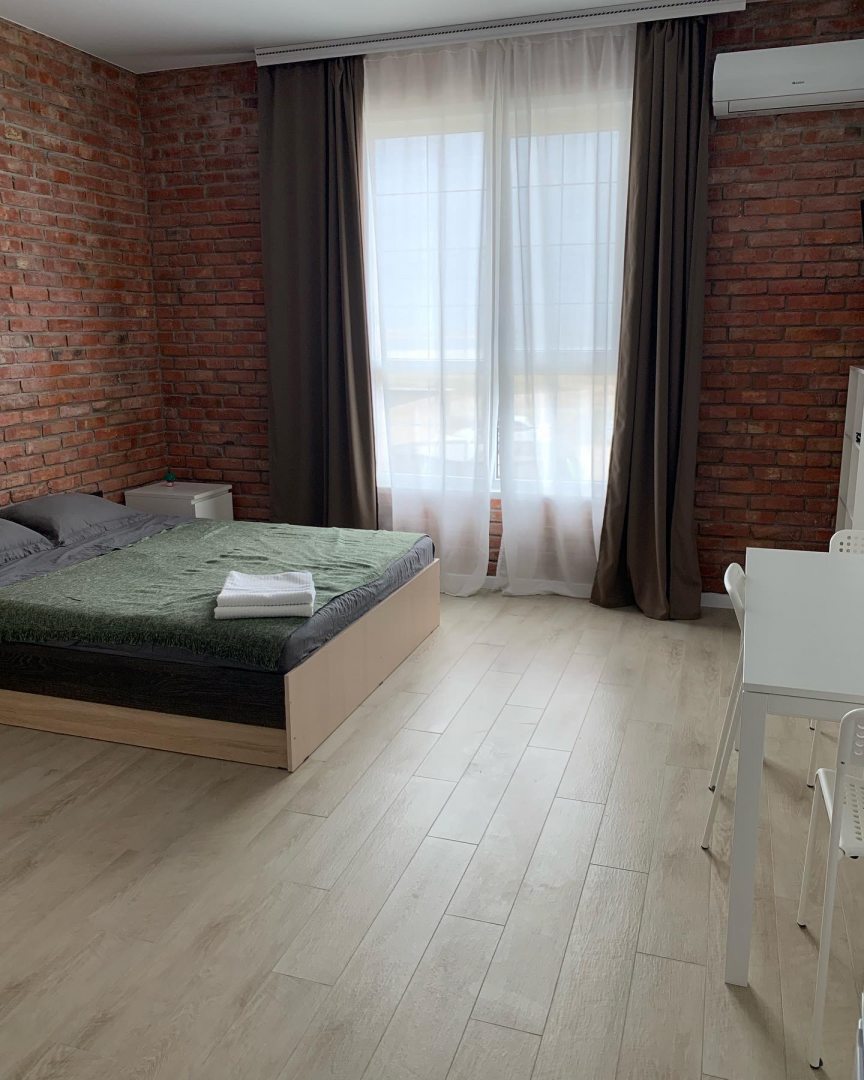 Апартаменты (Однокомнатный номер с кухней для 2 взрослых и 2 детей до 16 лет) гостевого дома Моркофка, Поповка, Крым