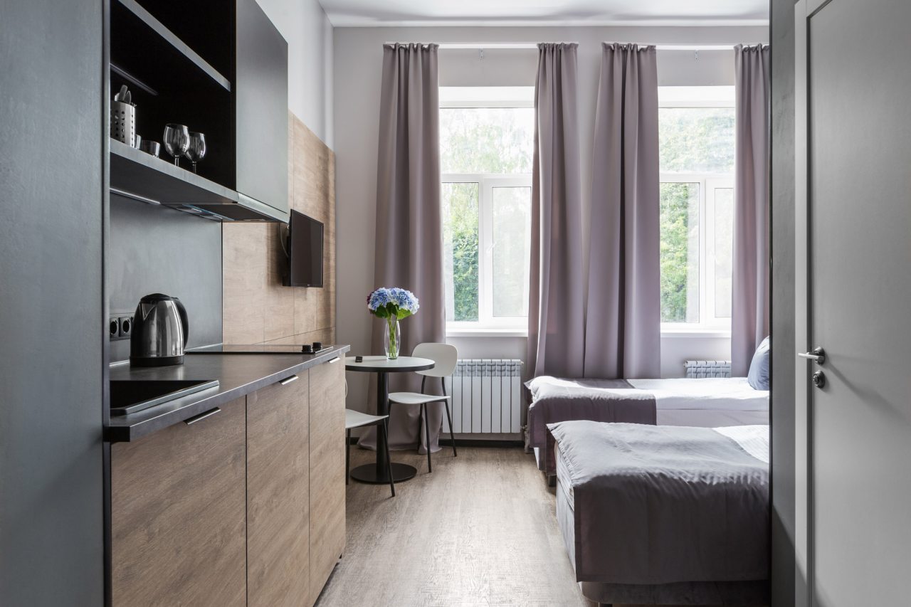 Двухместный (Улучшенный номер с одной двуспальной или двумя односпальными кроватями и мини-кухней), Отель Greenfeel