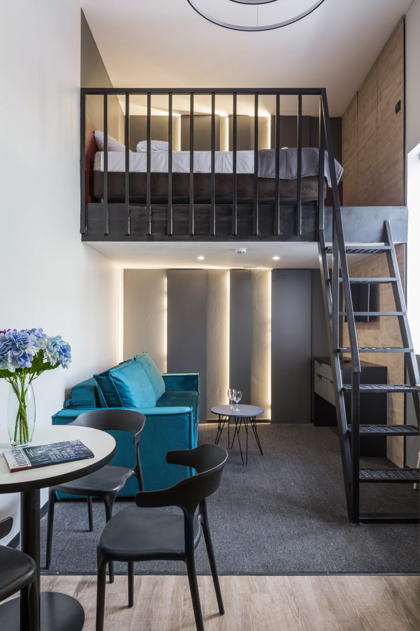 Студио (Двухуровневая с двуспальной кроватью и диваном), Отель Greenfeel