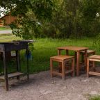 Собственная мангальная зона барбекю. BBQ