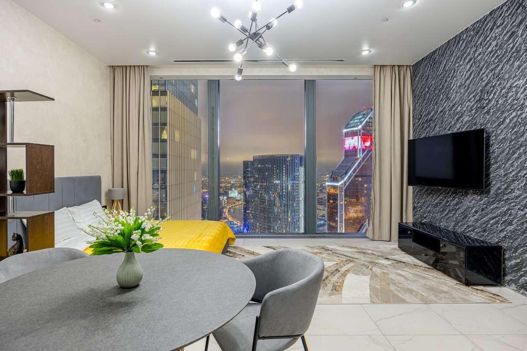 Апартаменты (Однокомнатный Люкс 61 этаж 55 м² ЖК «Neva Towers»), Апарт-отель InPremium