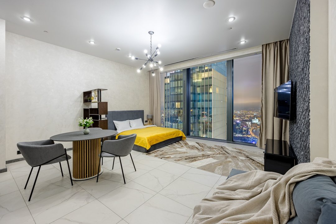 Апартаменты (Однокомнатный Люкс 61 этаж 55 м² ЖК «Neva Towers»), Апарт-отель InPremium