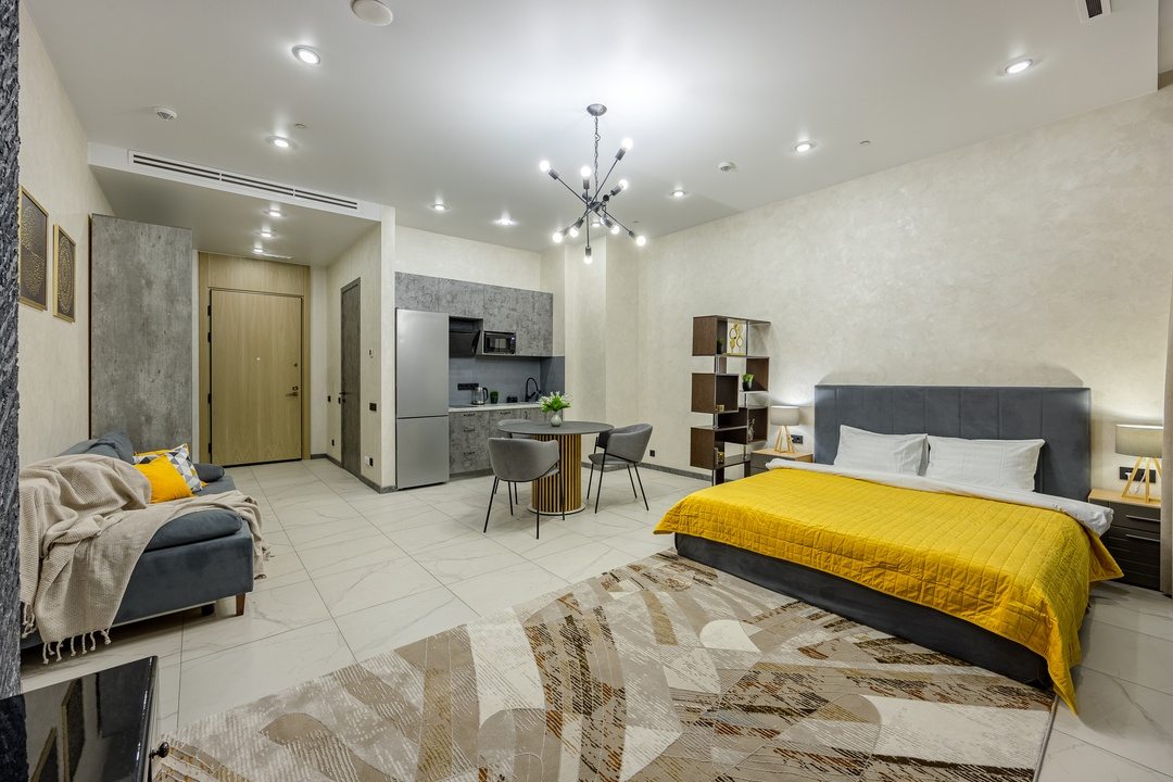 Апартаменты (Однокомнатный Люкс 61 этаж 55 м² ЖК «Neva Towers»), Апарт-отель InPremium