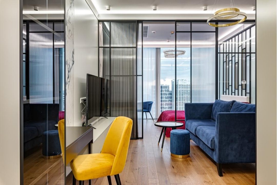 Апартаменты (Однокомнатный Люкс 31 этаж 55 м² ЖК «Neva Towers»), Апарт-отель InPremium