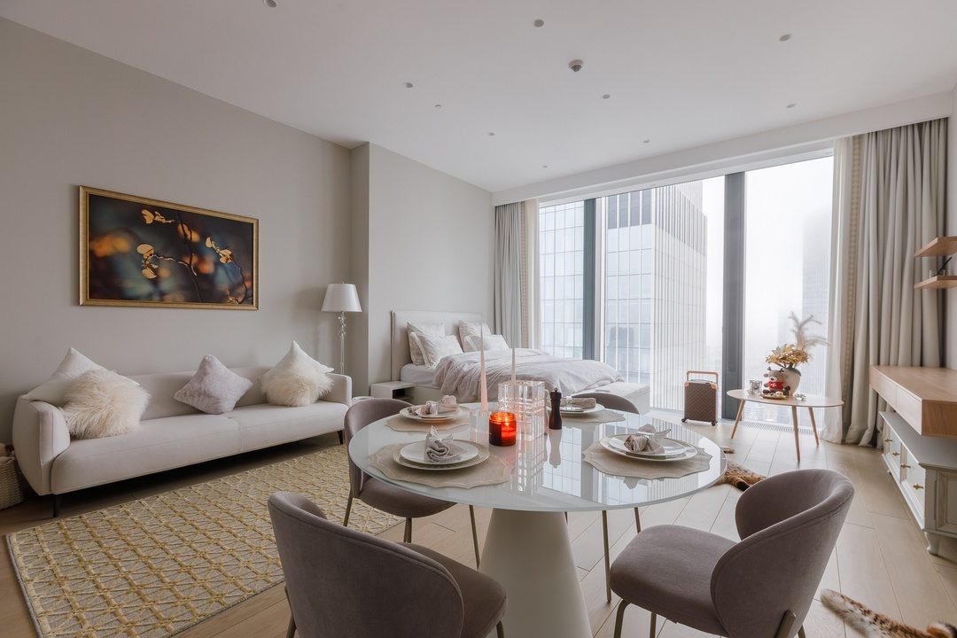 Апартаменты (Однокомнатный Люкс 44 этаж 55 м² ЖК «Neva Towers»), Апарт-отель InPremium