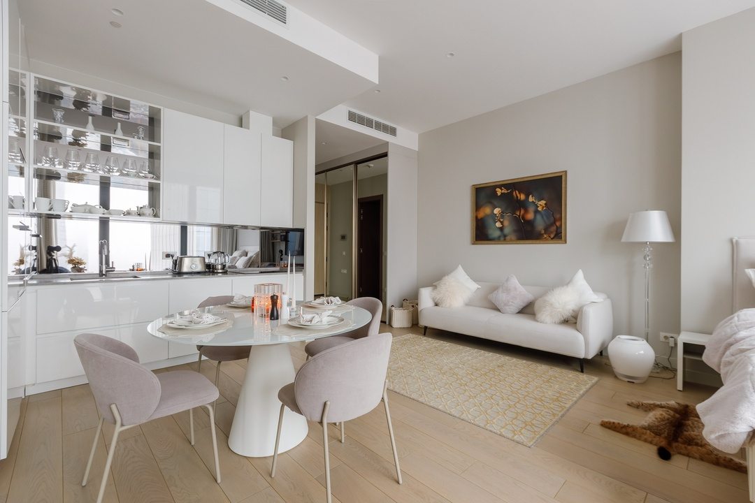 Апартаменты (Однокомнатный Люкс 44 этаж 55 м² ЖК «Neva Towers»), Апарт-отель InPremium