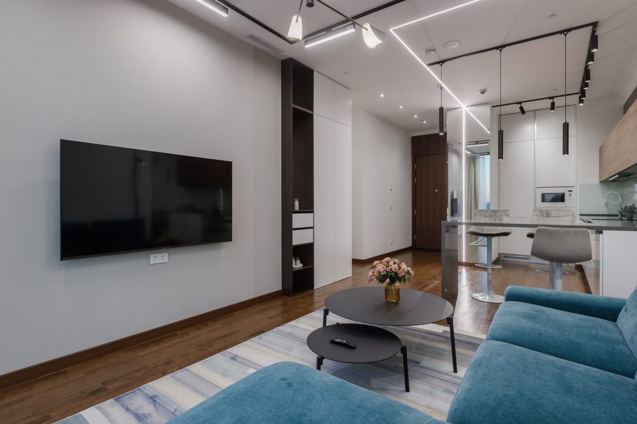 Апартаменты (Двухкомнатный люкс 36 этаж 70 м² ЖК «Neva Towers»), Апарт-отель InPremium