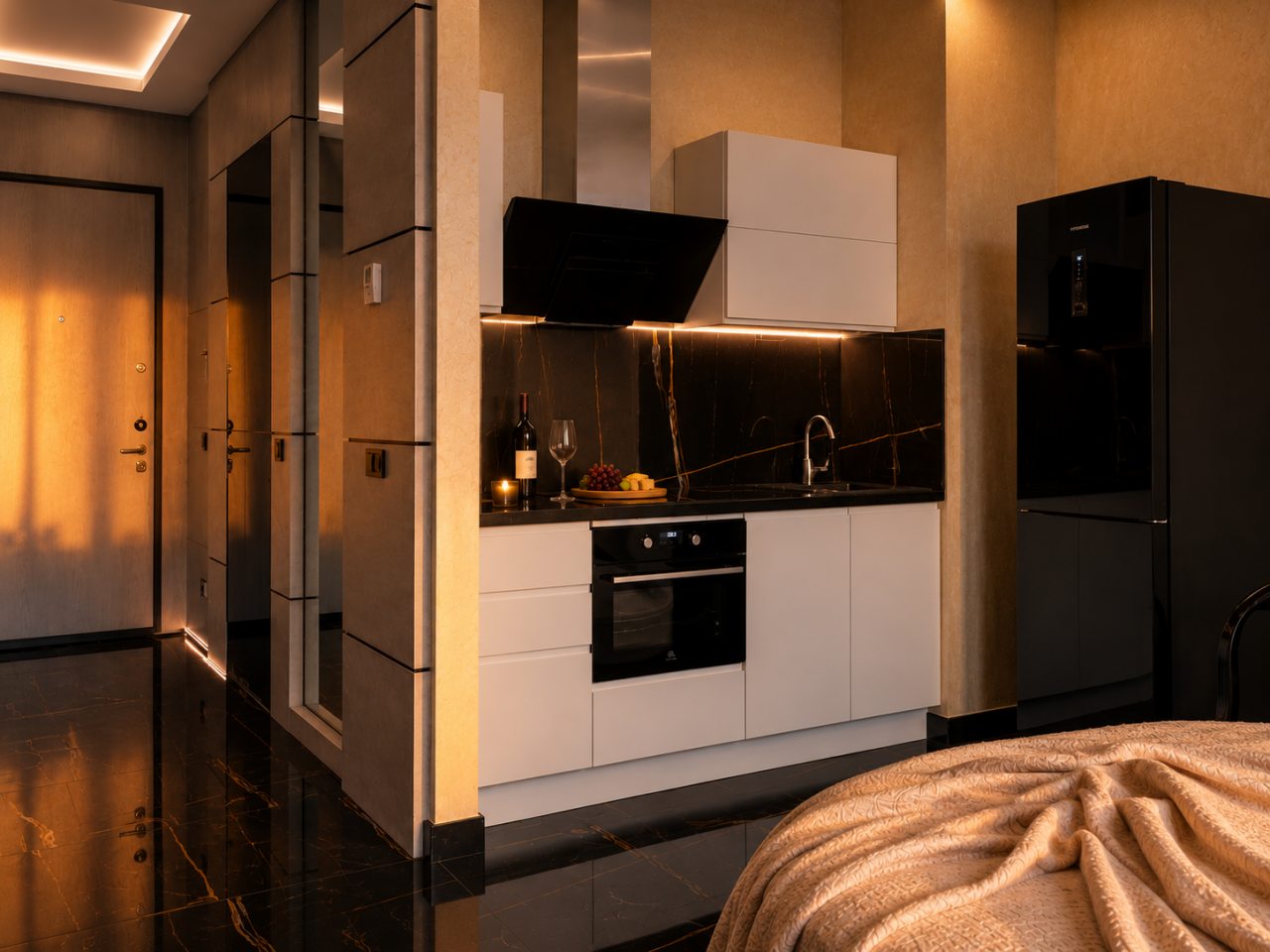 Апартаменты (Однокомнатный Люкс 57 этаж 41 м² ЖК «Neva Towers»), Апарт-отель InPremium