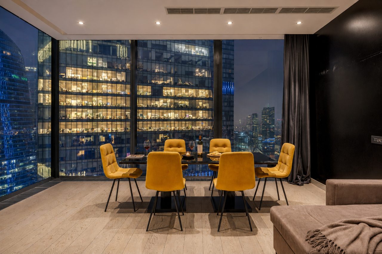 Апартаменты (Двухкомнатный люкс 36 этаж 92 м² ЖК «Neva Towers»), Апарт-отель InPremium