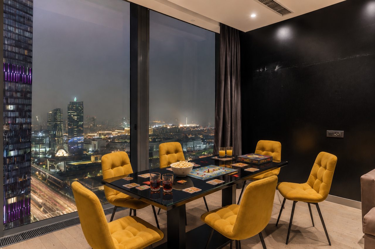 Апартаменты (Двухкомнатный люкс 36 этаж 92 м² ЖК «Neva Towers»), Апарт-отель InPremium