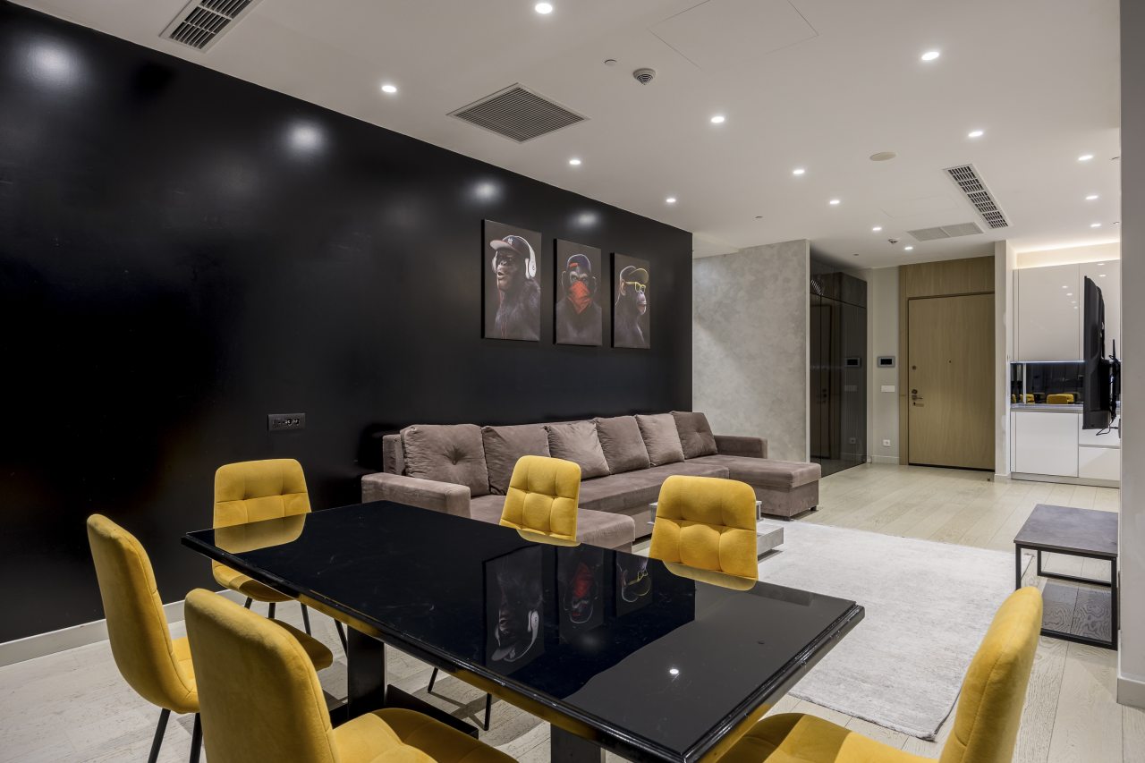 Апартаменты (Двухкомнатный люкс 36 этаж 92 м² ЖК «Neva Towers»), Апарт-отель InPremium