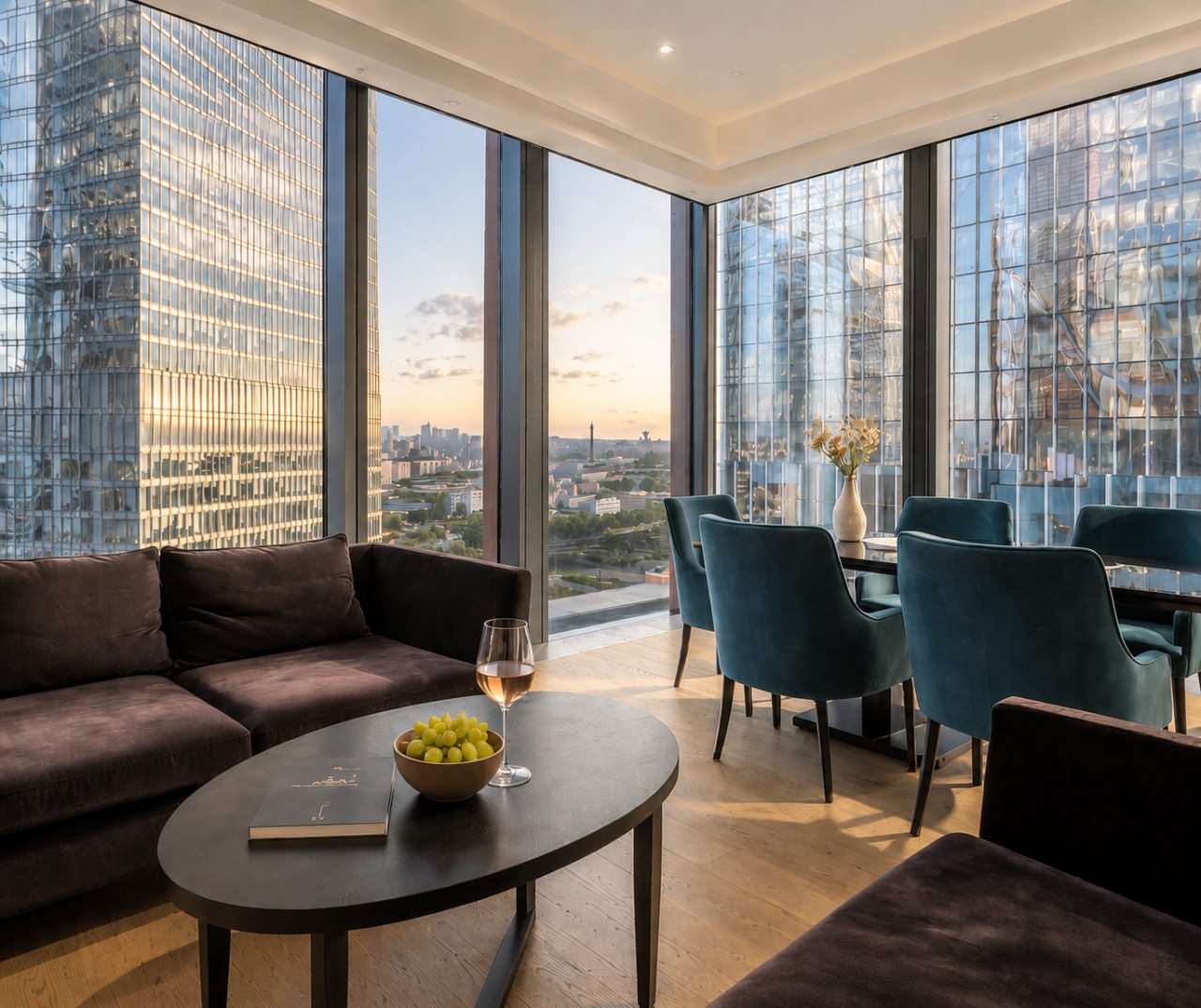 Апартаменты (Двухкомнатный люкс 30 этаж 90 м² ЖК «Neva Towers»), Апарт-отель InPremium