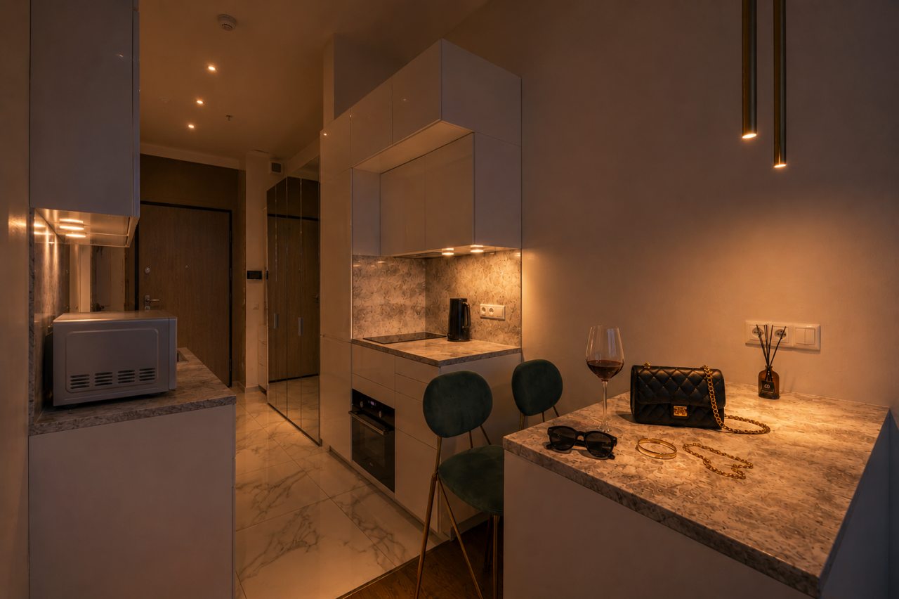 Апартаменты (Однокомнатный Люкс 62 этаж 50м² ЖК «Neva Towers»), Апарт-отель InPremium