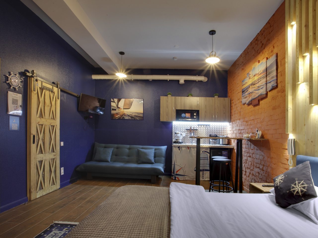 Студия с кухней и Финской сауной «Леший»