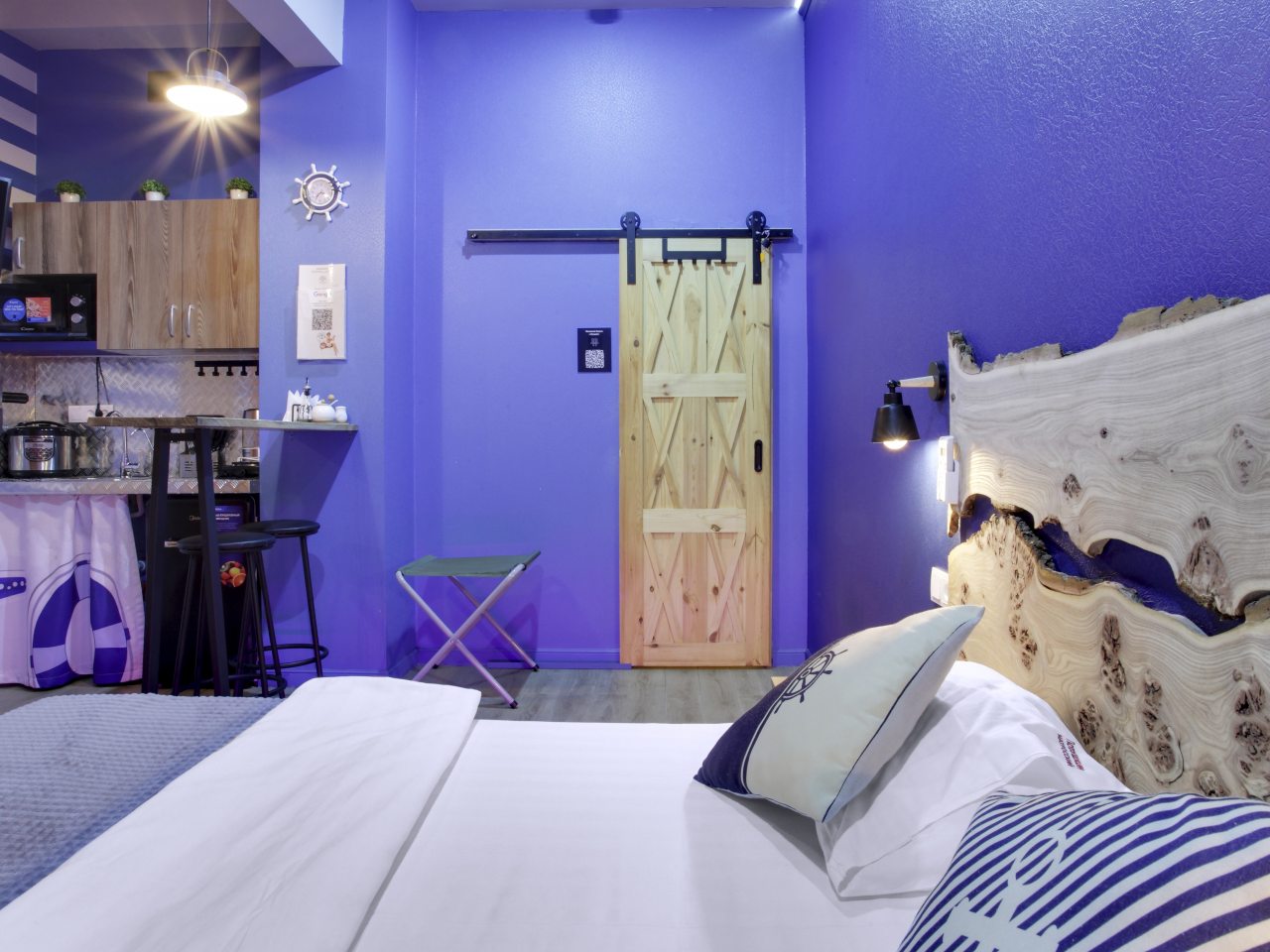 Студия с кухней и финской сауной «Леший» с отдельным входом