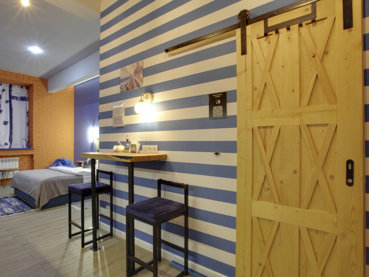 Студия с кухней и финской сауной «Леший» с доп. кроватью