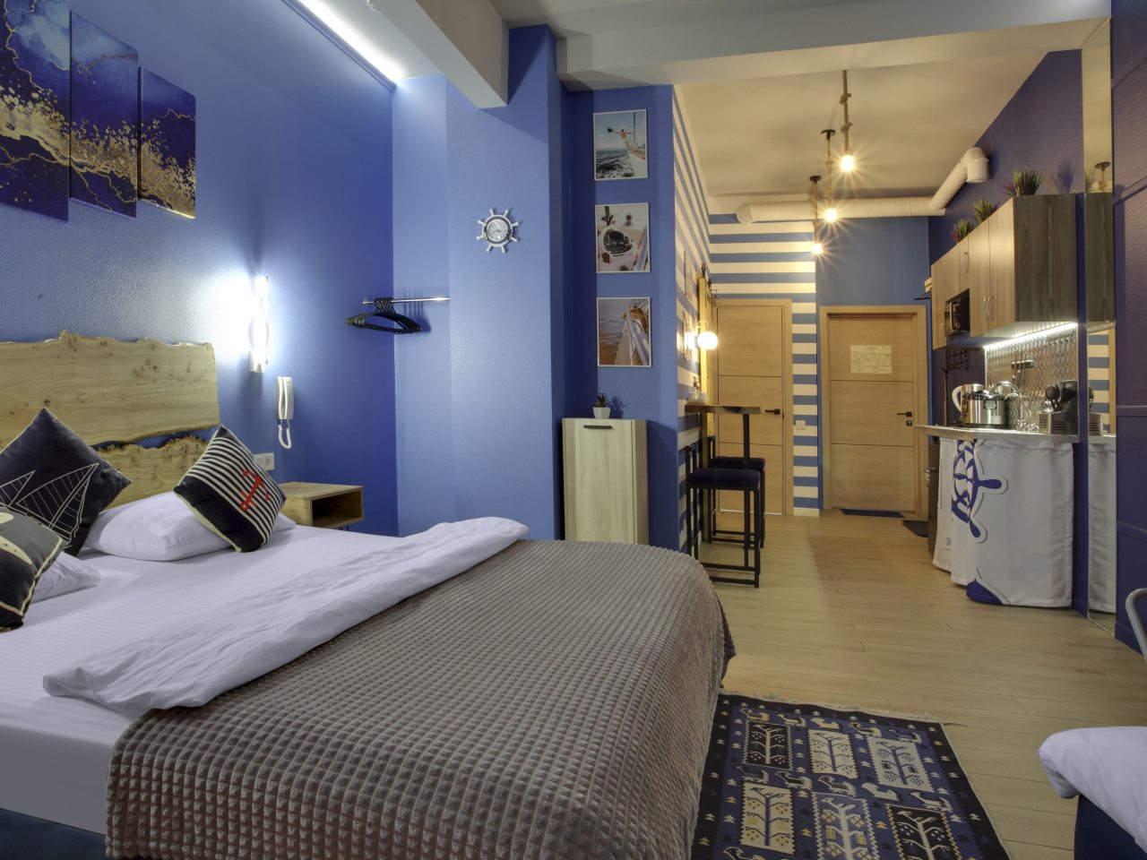 Студия с кухней и финской сауной «Леший» с доп. кроватью