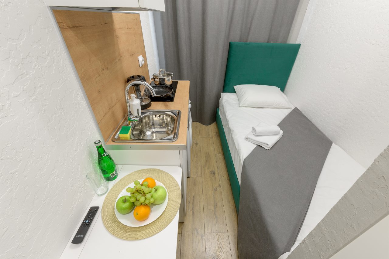 Апартаменты (С односпальной кроватью (№22)), Апартаменты GetApart Ольминского