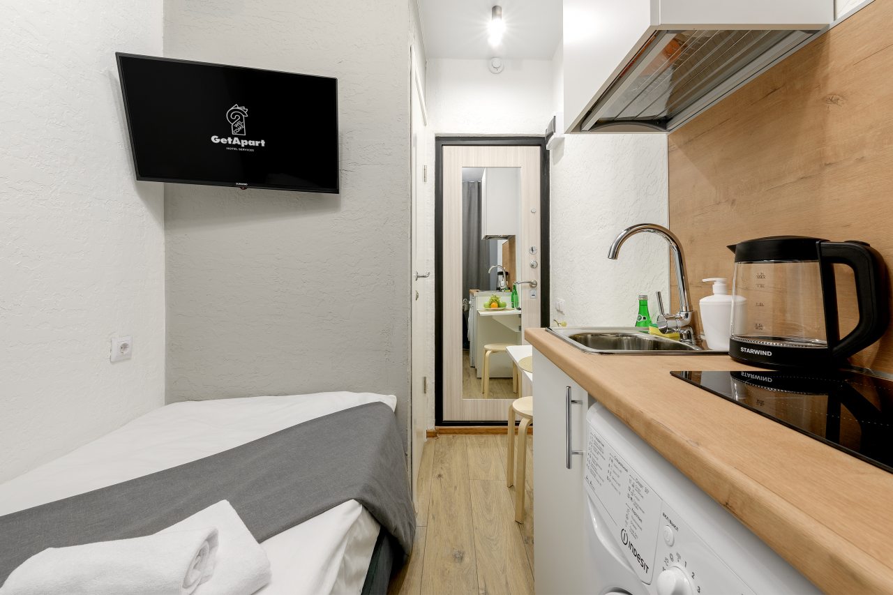 Апартаменты (С односпальной кроватью (№22)), Апартаменты GetApart Ольминского