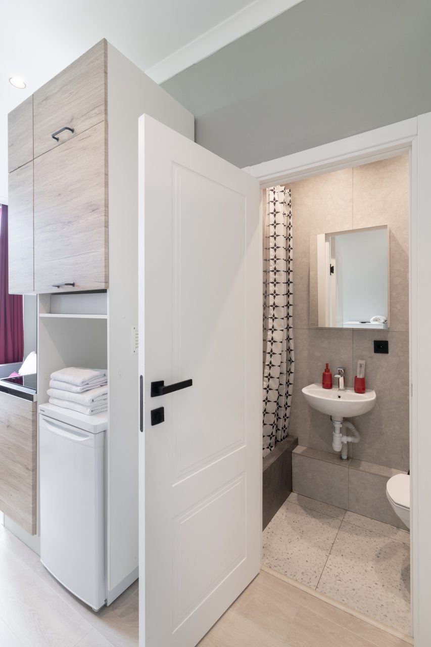 Двухместный (Квартира-студия, 18 м², 6/10 эт.), Апартаменты Уютные 1-комнатные апартаменты с мебелью и техникой