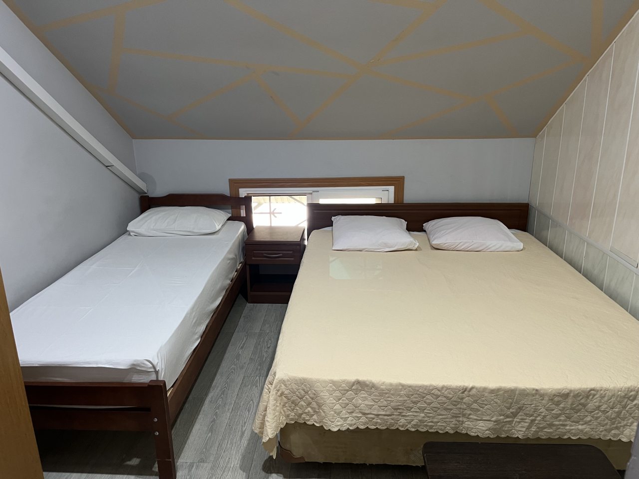 Трехместный (Номер Эконом двуспальная кровать и односпальная кровать) гостевого дома Мира, Сочи
