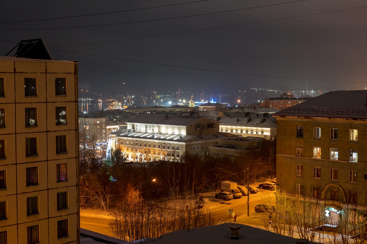 Панорамный вид, Апартаменты Студия в самом центре Мурманска