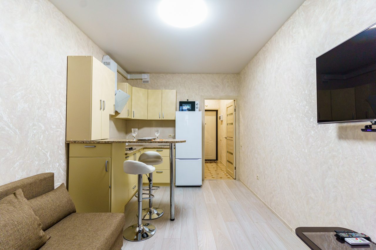 Апартаменты (Уютная студия для 2 человек в ЖК « Новые огни» от LetoApart), В ЖК Новые огни от LetoApart