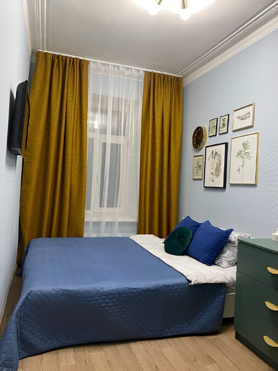 Двухместный (Двухместная комната с одной двуспальной кроватью и общим санузлом), Гостевой дом Modern rooms on Pushkinskaya st.
