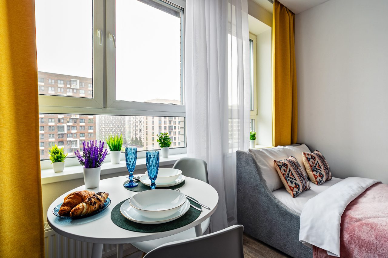 Апартаменты (Просторная улица, дом 15. Студия для 2 гостей), Апартаменты MaxRealty24 Просторная 14