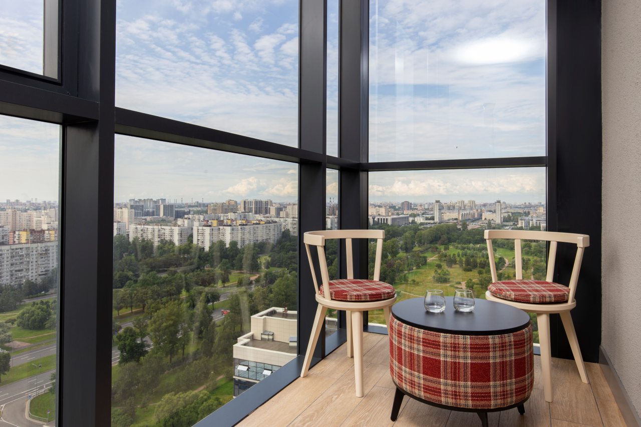 Двухместный (Комфорт с лоджией), Комплекс апартаментов Domina Пулково Апартаменты