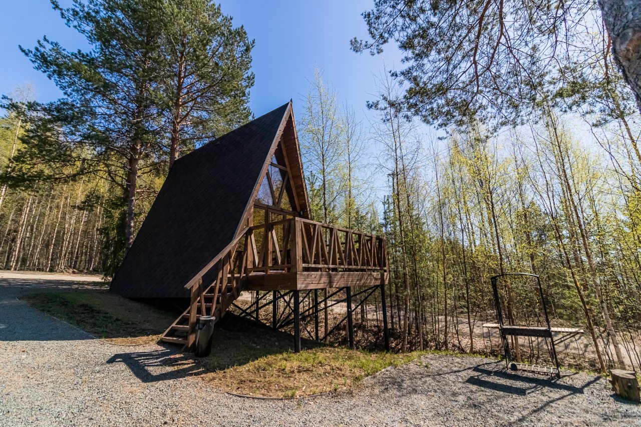 Дом (А-Фрейм «Лесной орех») базы отдыха ALDI-Karelia, Сяпся