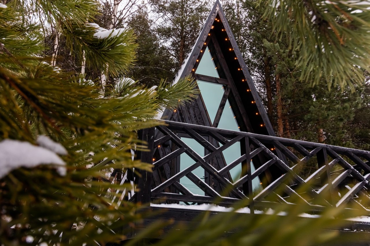 Дом (А-Фрейм Черное-белое), База отдыха ALDI-Karelia