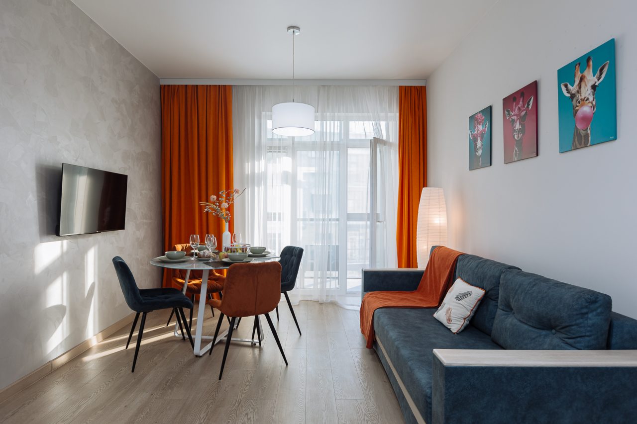 Квартира (Евродвушка с видом на реку), Дизайнерские апартаменты у реки