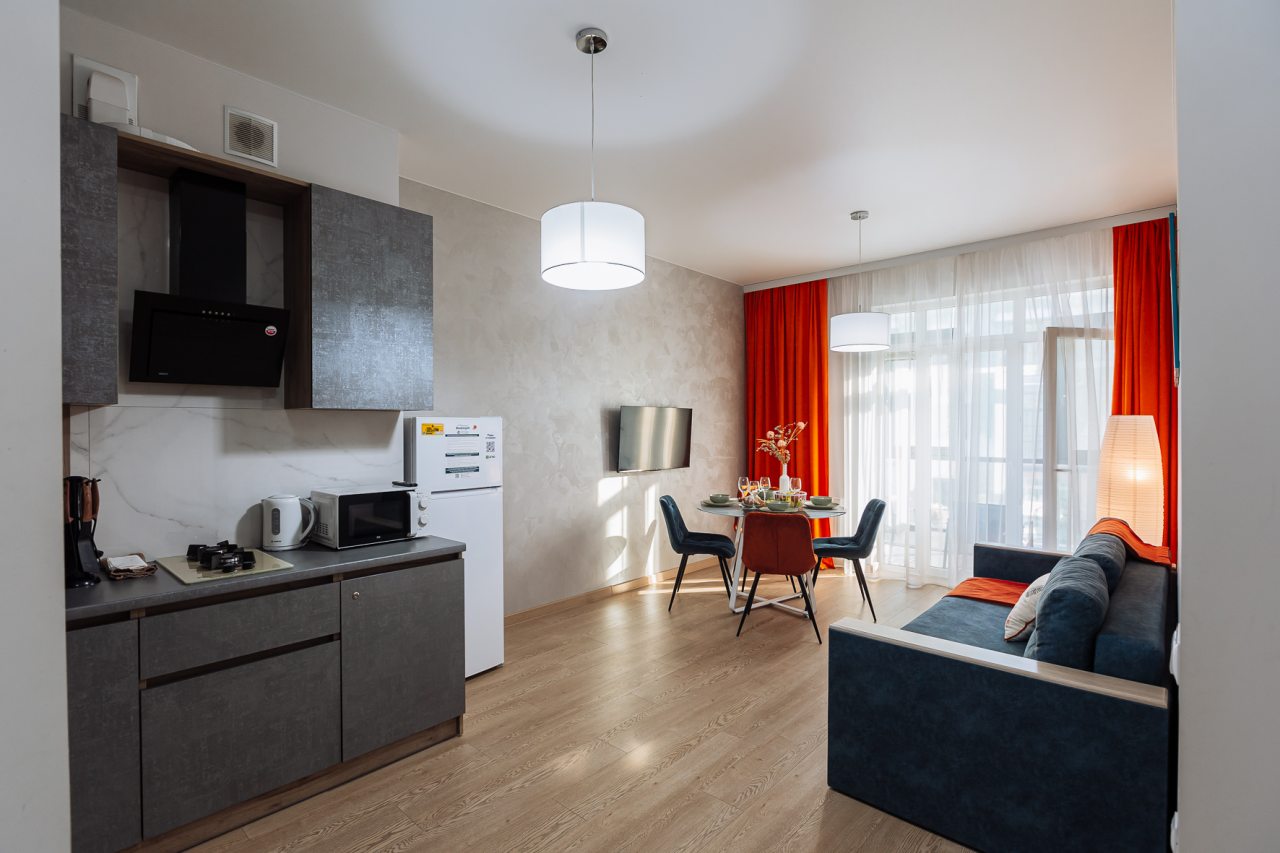 Квартира (Евродвушка с видом на реку), Дизайнерские апартаменты у реки