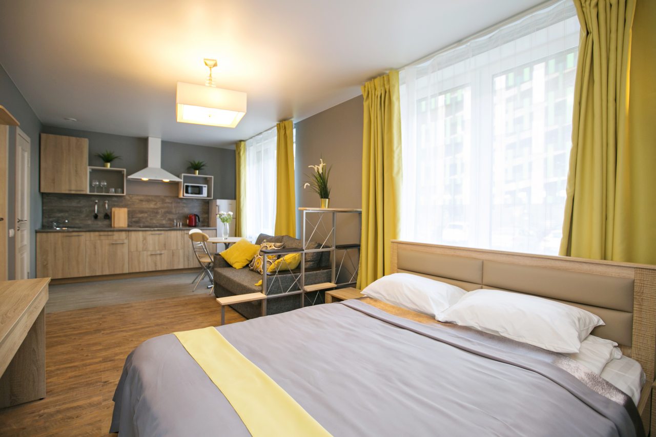 Апартаменты (Honey) апарт-отеля New Horizon Ovechkin Apartments, Санкт-Петербург
