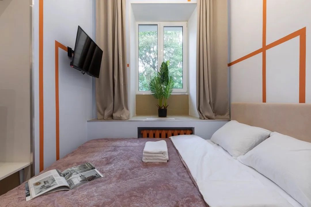 Апартаменты (Апартаменты с двухспальной кроватью 140х1950) апарт-отеля GetApart  Стачек 38, Санкт-Петербург