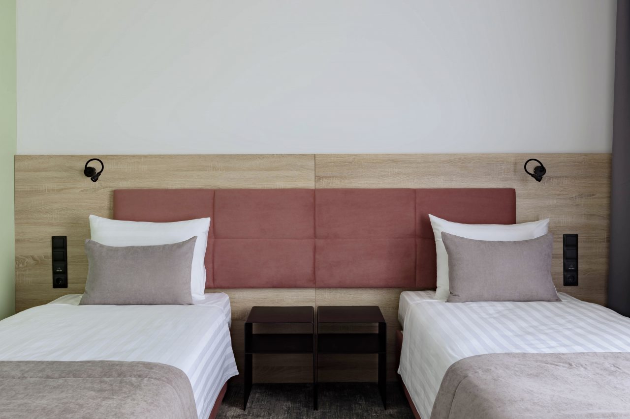 Двухместный (Standart с 2 раздельными кроватями) отеля Romanovo Hotel, Ленино, Липецкая область