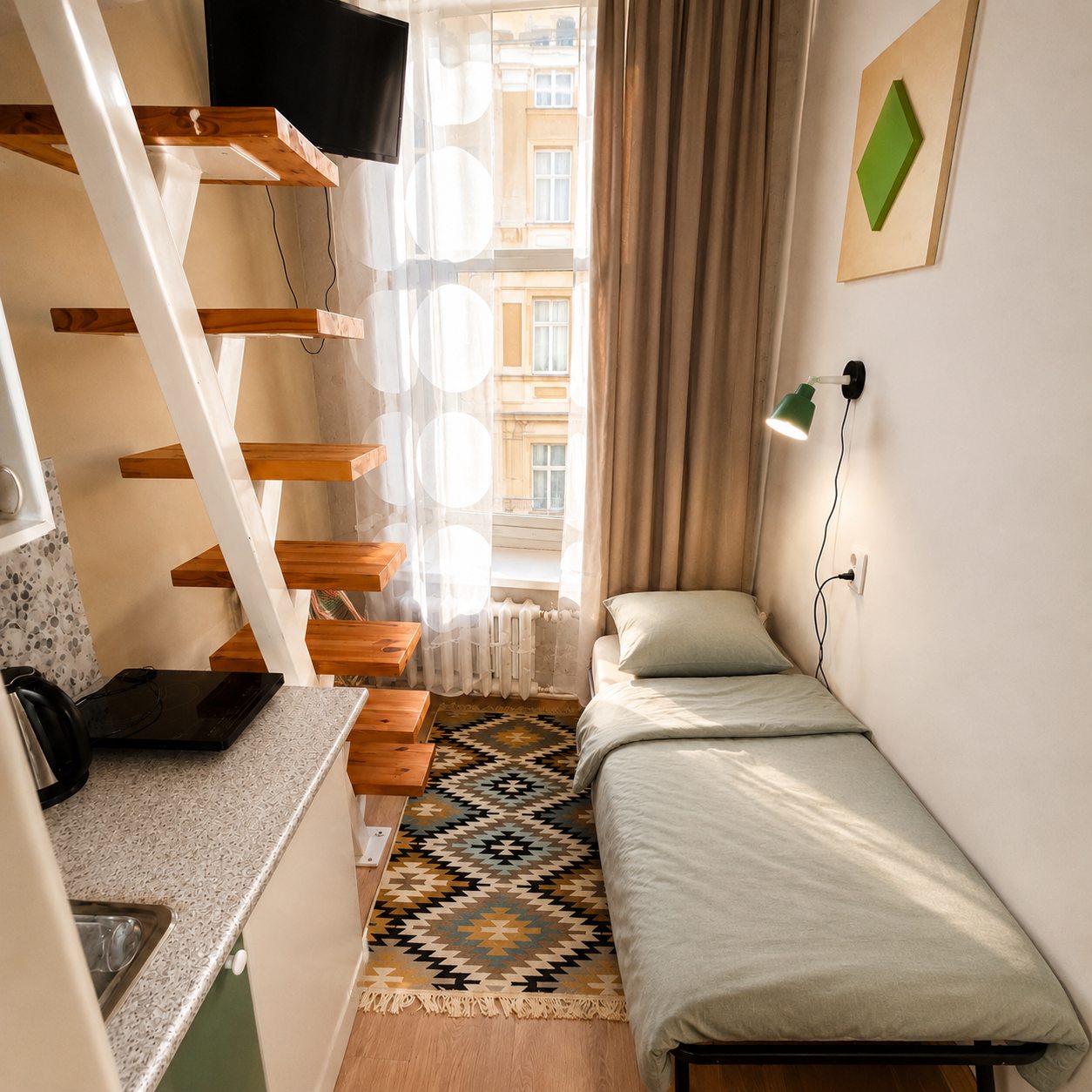 Двухместный (Апартаменты с кухней и видом на город (номер 2)), Апартаменты ROOMSTAY Садовая