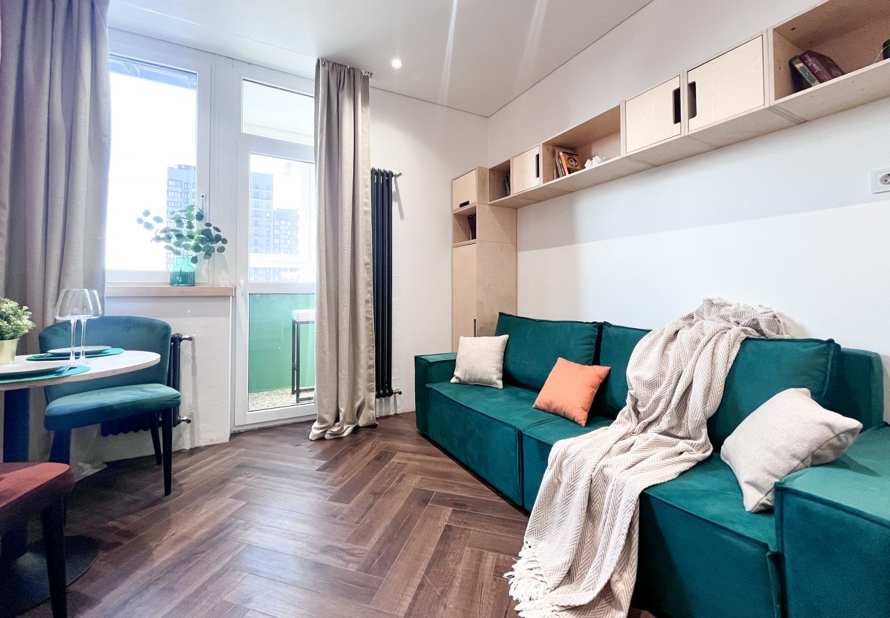 Апартаменты (Очаровательная студия с лоджией), Апартаменты Добрые квартиры на Соколова 68