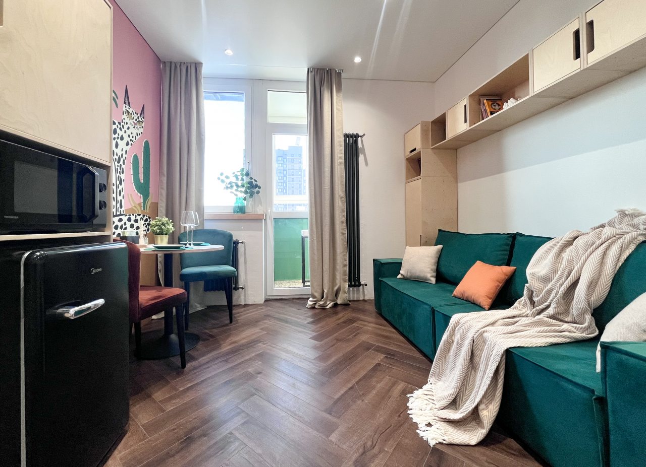 Апартаменты (Очаровательная студия с лоджией), Апартаменты Добрые квартиры на Соколова 68