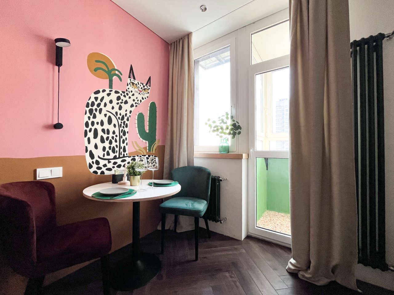 Апартаменты (Очаровательная студия с лоджией), Апартаменты Добрые квартиры на Соколова 68