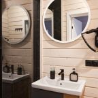 Коттедж (С двумя спальнями и баней  (растопка бани и чана не включена в стоимость)), Коттедж Black Village Family