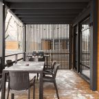 У каждого дома есть своя терраса с мебелью, Коттедж Black Village Family