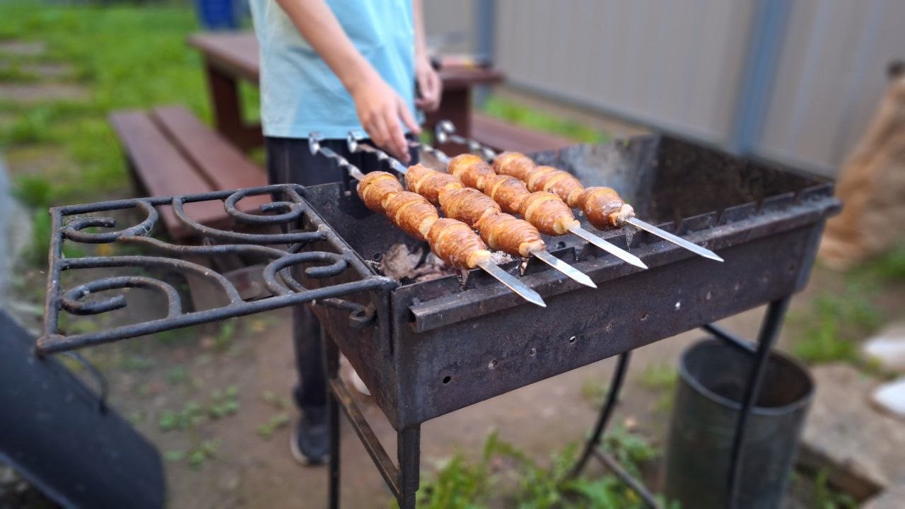Запечённый картофель на наших шампурах
