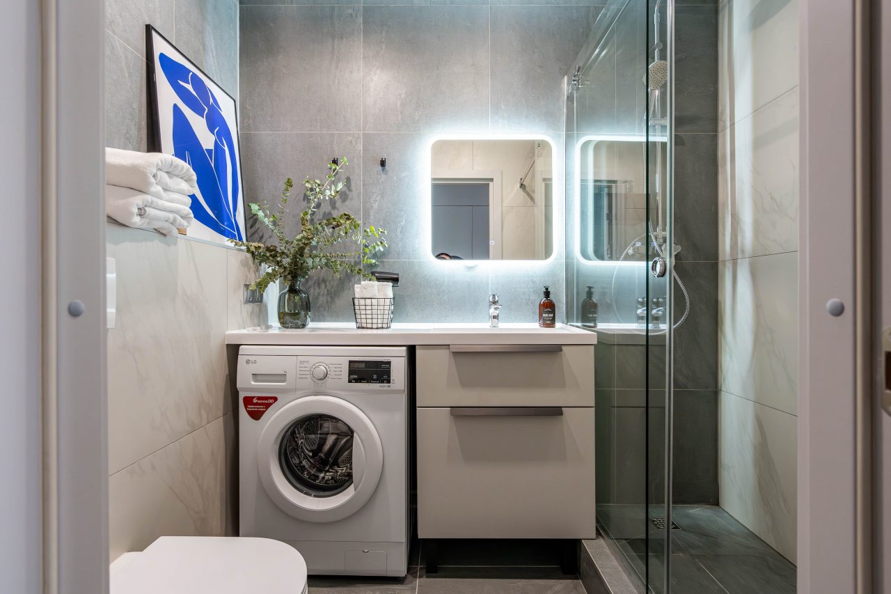 Студио (на двоих, 9 этаж), Апартаменты RentalSPb Кировский Авенир