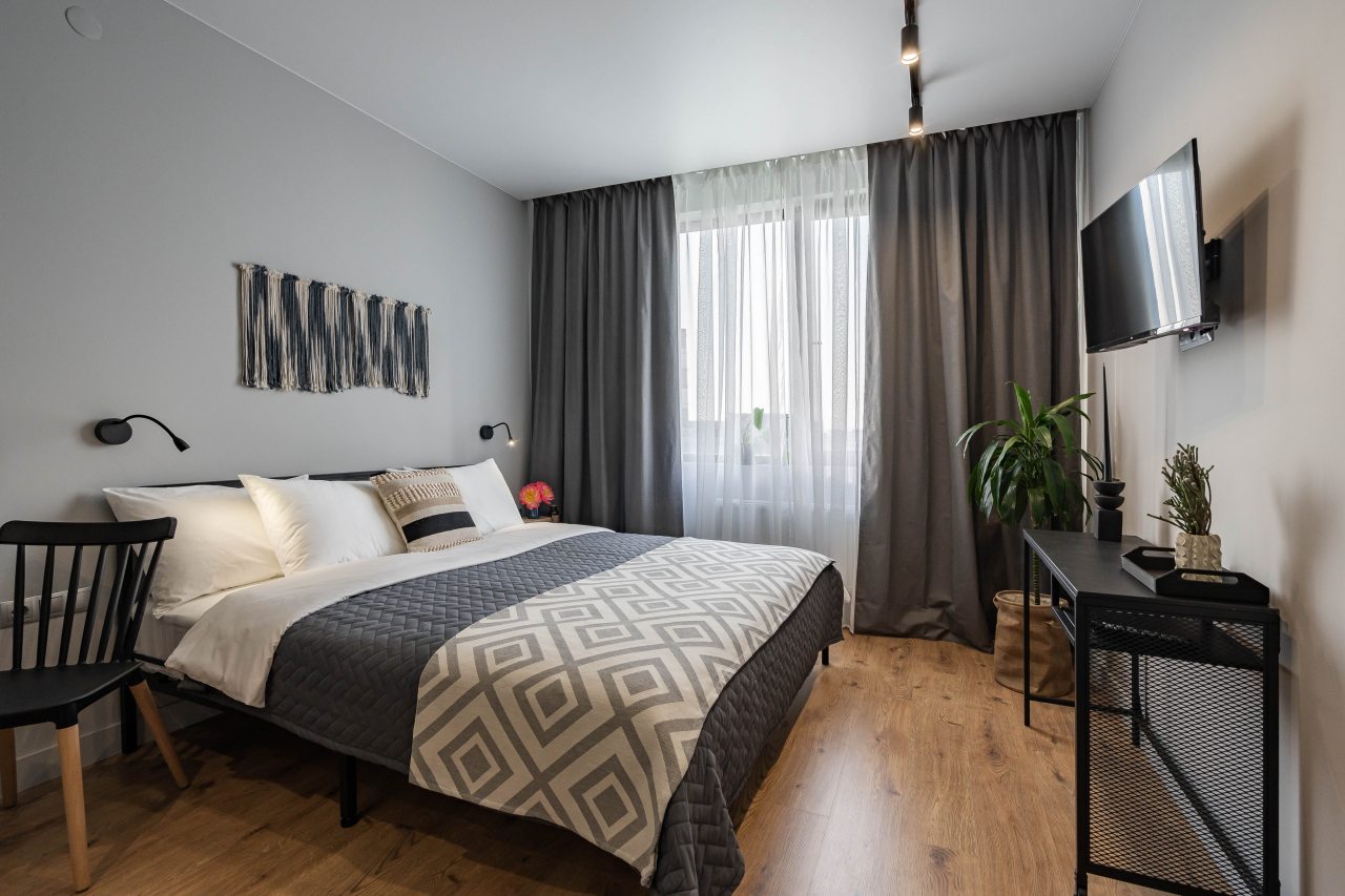 Студио (на двоих, 9 этаж), Апартаменты RentalSPb Кировский Авенир